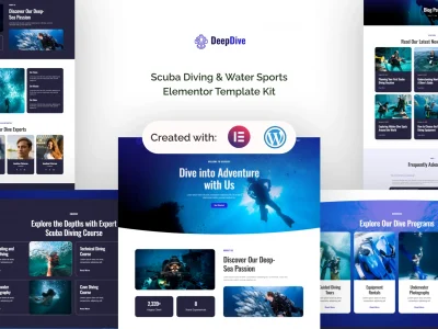 Deepdive - Scuba Diving & Water Sports Elementor Template Kit