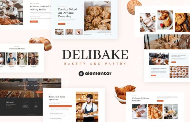 Delibake - Bakery and Pastry Elementor Template Kit