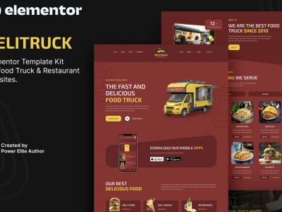 Delitruck – Food Truck & Restaurant Elementor Template Kit