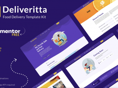 Deliveritta - Food Delivery Elementor Template Kit