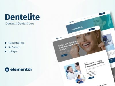 Dentelite - Dentist & Dental Clinic Elementor Template Kit