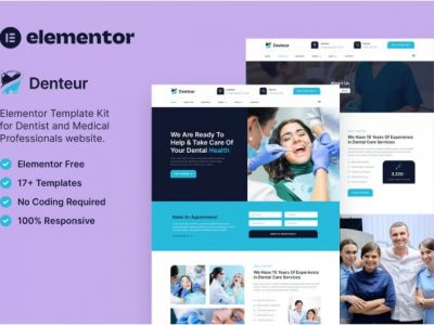 Denteur – Dentist & Dental Clinic Elementor Template Kit
