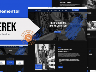 Derek - Towing Services Elementor Pro Template Kit