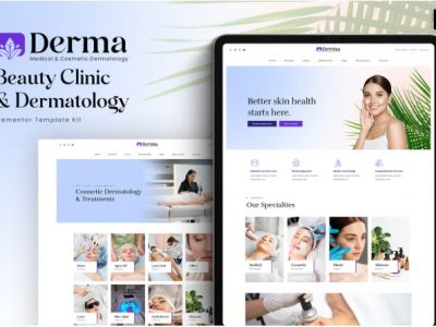 Derma - Beauty Clinic & Dermatology Elementor Template Kit