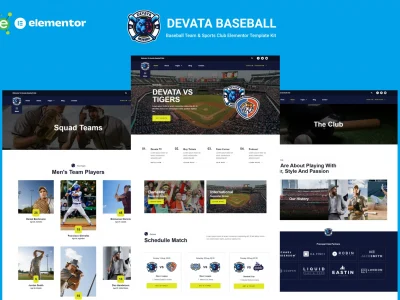 Devata - Baseball Team & Sports Club Elementor Template Kit