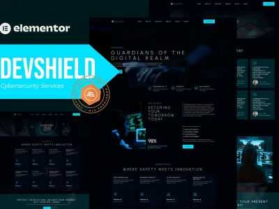 Devshield - Cybersecurity Services Elementor Pro Template Kit