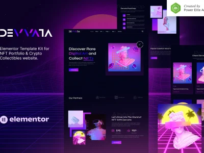 Devvata – NFT Portfolio Elementor Template Kit