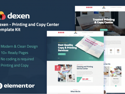 Dexen - Printing & Copy Center Elementor Template Kit