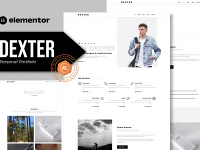 Dexter - Personal Portfolio Elementor Template Kit