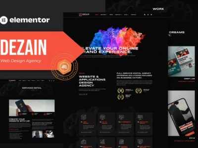 Dezain - Web Design Agency Elementor Pro Template Kit