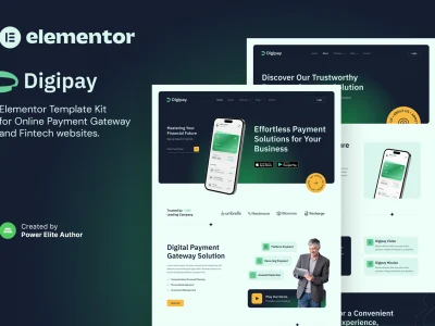 Digipay – Online Payment Gateway & Fintech Elementor Template Kit