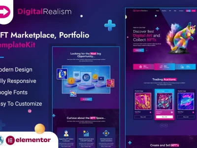 Digital Realism | NFT Elementor Template Kit