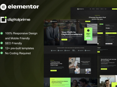 DigitalPrime - Digital Agency Elementor Template Kit
