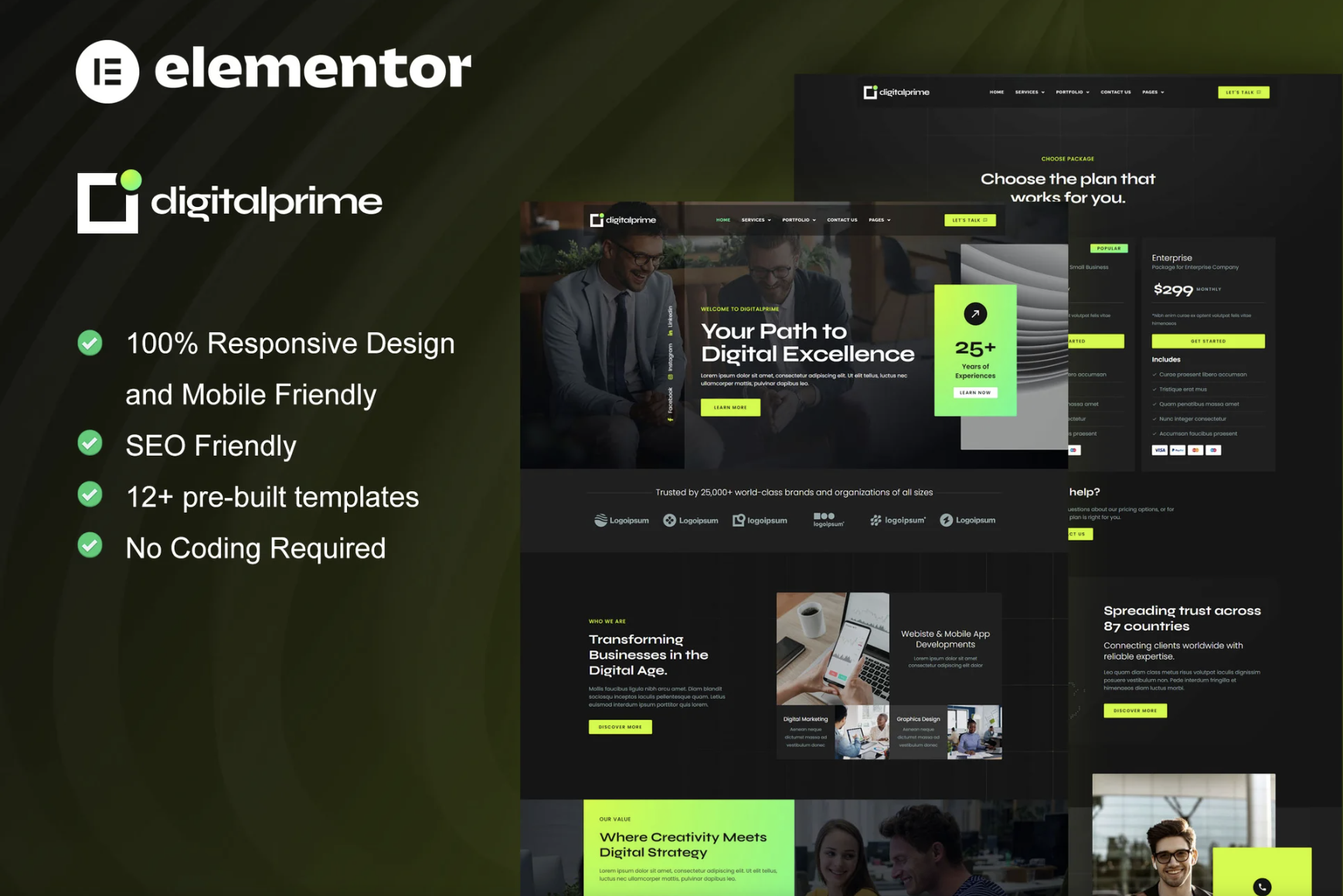 DigitalPrime - Digital Agency Elementor Template Kit