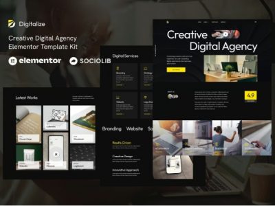 Digitalize - Creative Digital Agency & Portfolios Elementor Template Kit