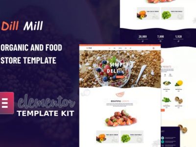 Dillmill - Organic Food Store Elementor Template Kit