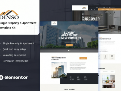 Dinso - Single Property & Apartment Elementor Template Kit