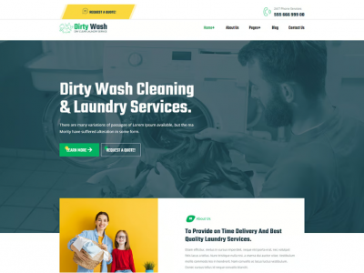 DirtyWash – Laundry Service WordPress Theme