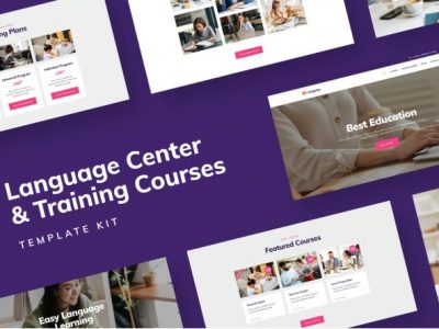 Distance Education - Language Center & Training Courses Template Kit