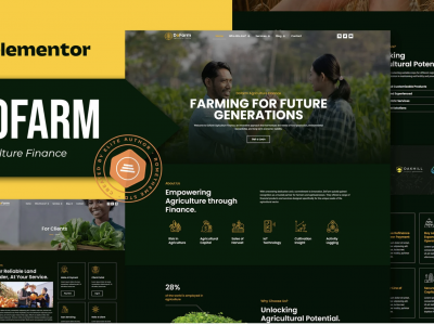Dofarm - Agriculture Finance Elementor Pro Template Kit
