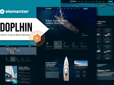 Dolphin - Yacht Club & Boat Rental Elementor Pro Template Kit