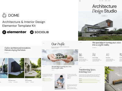Dome - Architecture & Interior Design Elementor Template Kit