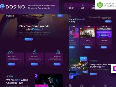 Dosino – Arcade Games & Attractions Elementor Template Kit