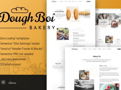 DoughBoiBakery - Bakery Cakery Elementor Template Kit
