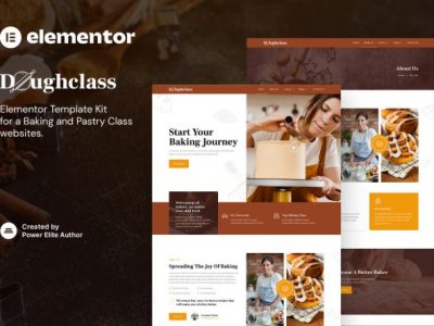 Doughclass – Baking & Pastry Class Elementor Template Kit