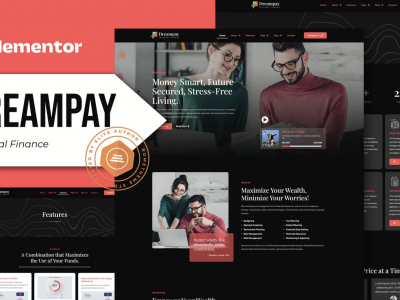 Dreampay - Personal Finance Elementor Pro Template Kit