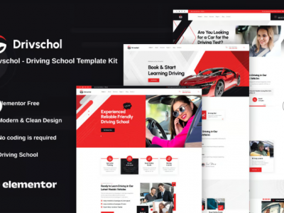 Drivschol - Driving School Elementor Template Kit