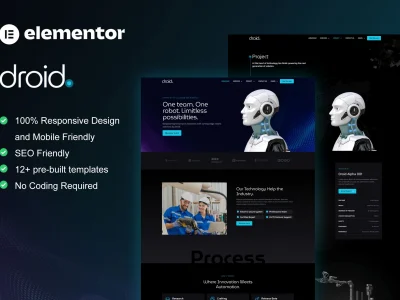 Droid - Robotics & Technology Services Elementor Template Kit