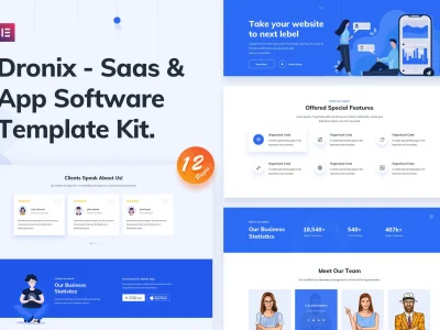Dronix - SaaS & Startup Elementor Template Kit