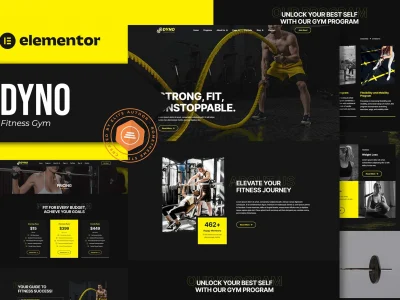 Dyno - Fitness Gym Elementor Pro Template Kit