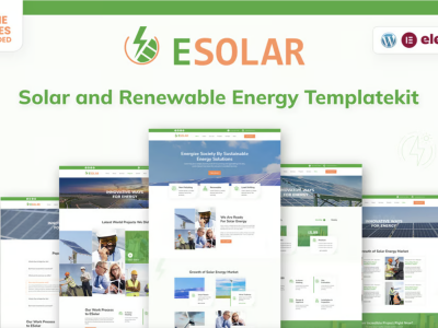 ESolar - Wind & Solar Power Services Elementor Template Kit