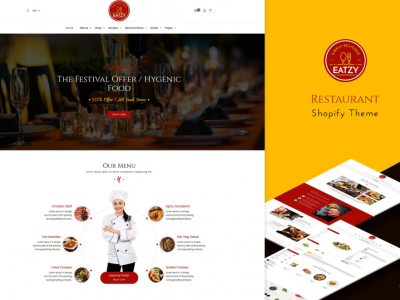 Eatzy  Restaurant Sectioned Shopify Theme
