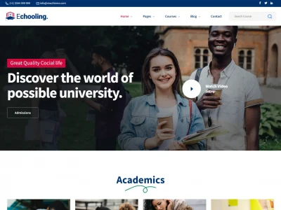 Echooling - Education React Template