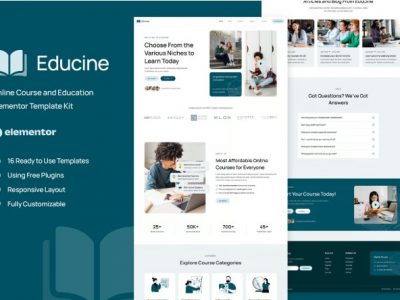 Educine - Online Course & Education Elementor Template Kit
