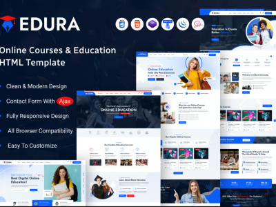 Edura – Online Courses & Education HTML Template +