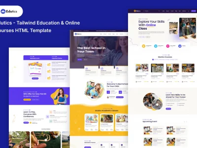 Edutics - Tailwind Education & Online Courses HTML