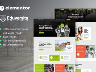 Eduversita - University & College Elementor Template Kit