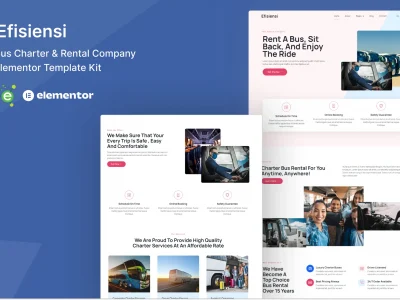 Efisiensi - Bus Charter & Rental Company Elementor Template Kit