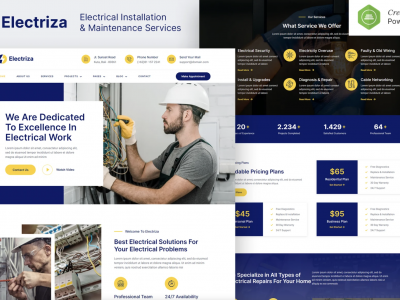 Electriza – Electrical Installation & Maintenance Services Elementor Template Kit