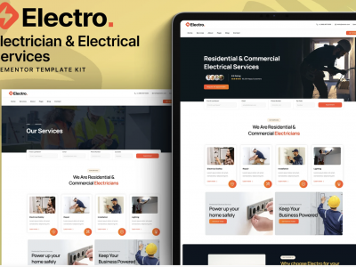 Electro - Electrician & Electrical Services Elementor Template Kit