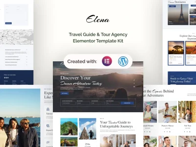 Elena - Travel Guide & Tour Agency Elementor Template Kit