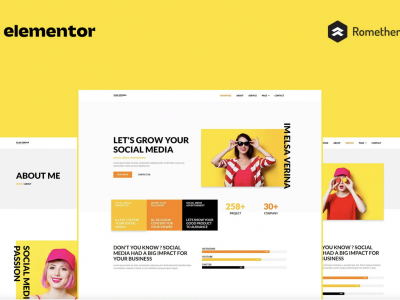 Elsa - Social Media Marketing & Management Elementor Pro Full Site Template Kit