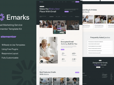 Emarks - Email Marketing Service Elementor Template Kit