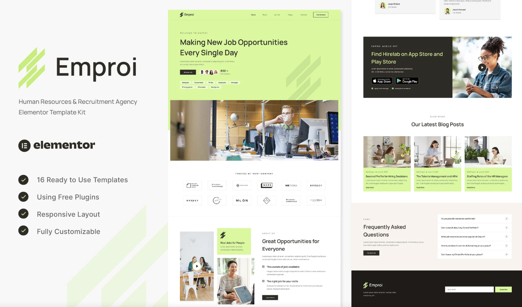 Emproi - Human Resources & Recruitment Agency Elementor Template Kit