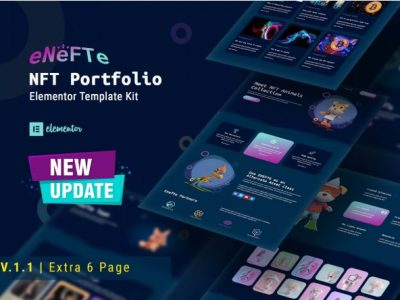 Enefte - NFT Portfolio Elementor Template Kit