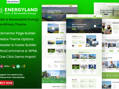 Energyland - Solar & Renewable Energy WP Theme